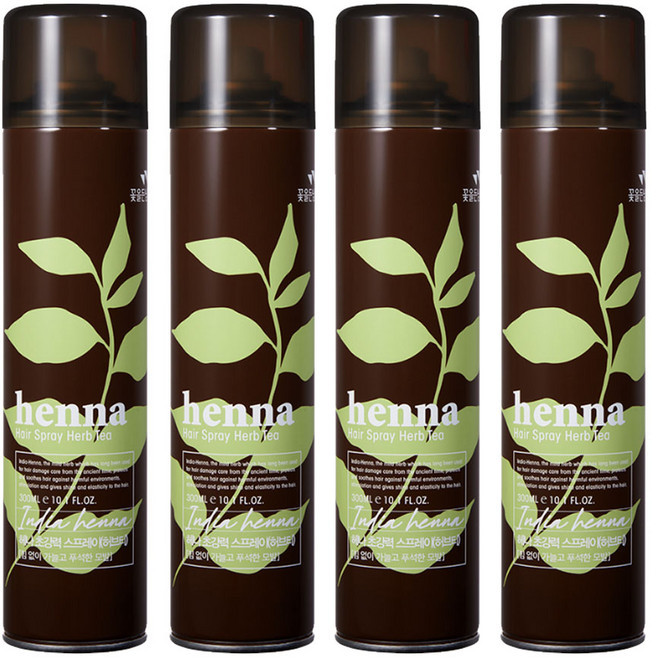 꽃을든남자 헤나 초강력 스프레이 허브티, 300ml, 4개