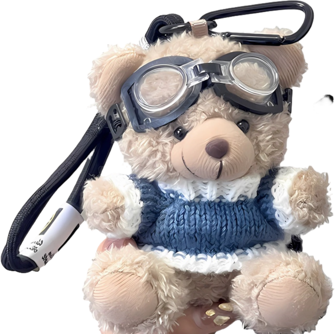 모던베일 곰돌이 인형 키링 악세사리, 1개, 모던블루