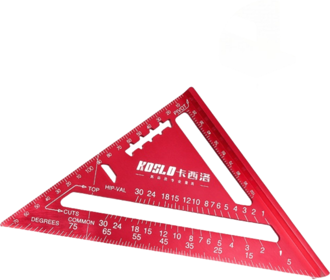 공구PXJ 알루미늄 합금 삼각자 7인치 목공자 90도직각자 45도각자, 1개