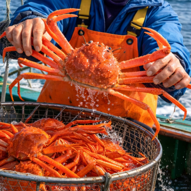 [최상홍게] 초고수율 선주직송 구룡포 박달홍게 자숙 홍게, 1개, 5kg [초고수율 90%] 박달홍게 선물모임용 추천