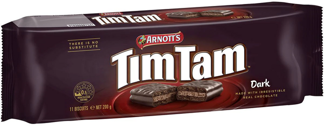 Arnott's Arnotts Tim Tam Dark Chocolate 아노츠 팀탐 다크 초콜렛 200g, 1개
