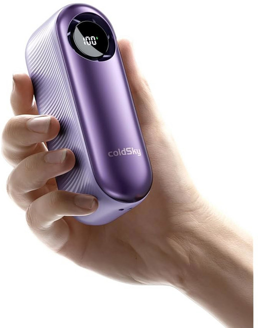 ColdSky 스카이 휴대용 터보 팬 1-100 속도 조절 가능한 개인 4000mAh 충전식 미니 16 000 RPM 소형 팬 쿨링 여성용 여행 캠핑 야외 125868, Purple