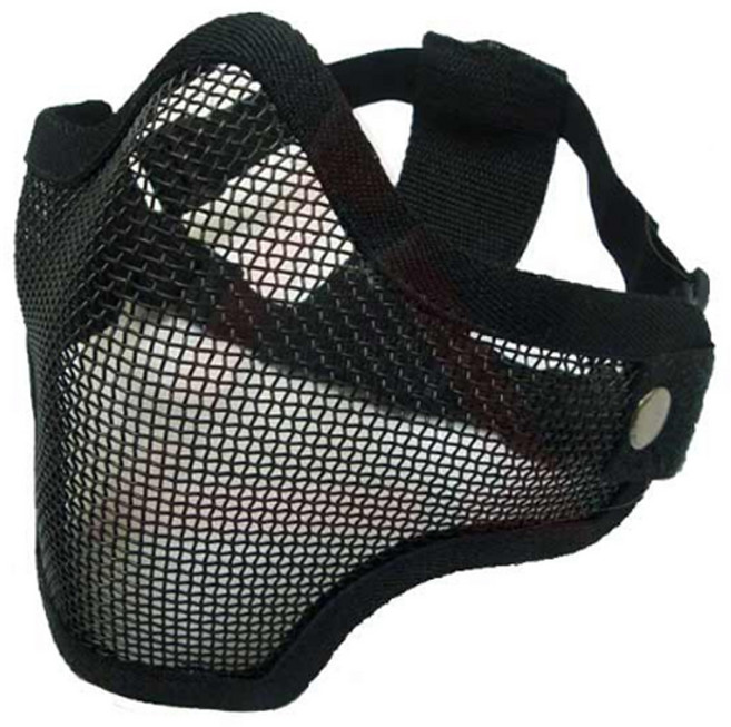 하프 철망 마스크 서바이벌 게임용 메쉬타입 안면 보호 마우스가드, 1개