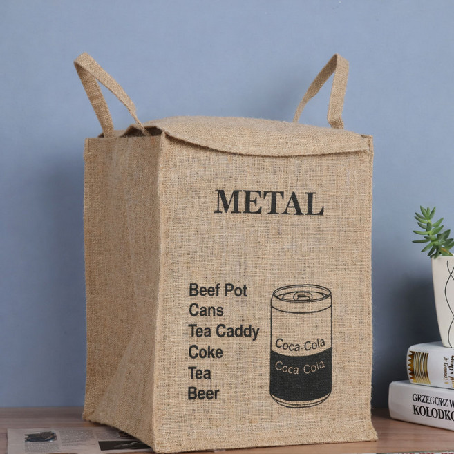 사각분리수거함 빨래바구니 재활용수납함, 캔/병(METAL)