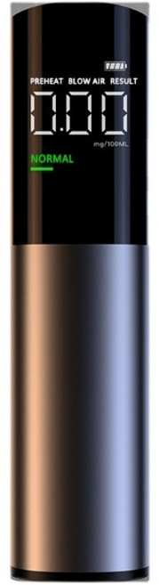 브릿지오 음주운전 시동잠금장치 음주측정기 테스트 고정밀 호흡 단속기 디지털 알코올 감지기, 실버 (영문)