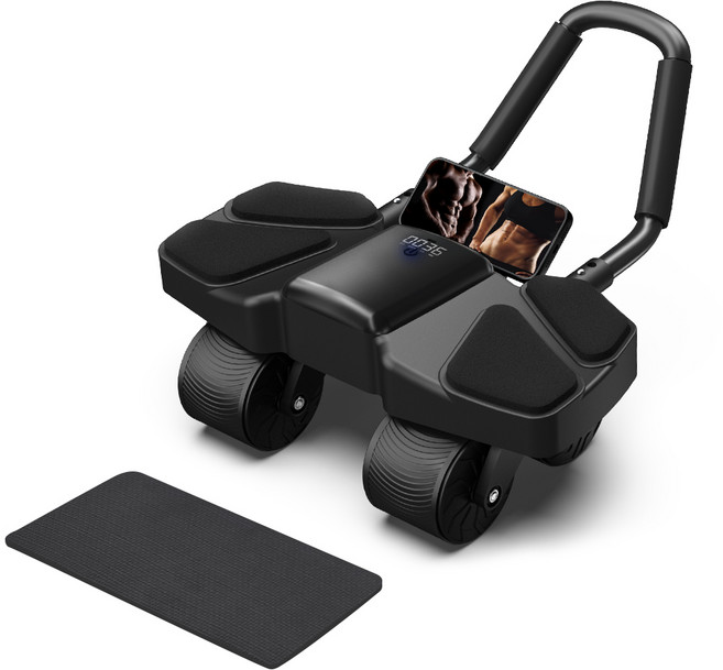 AB 슬라이드 무소음 코어 복근운동기구, 블랙, KR-JFL-YJ07