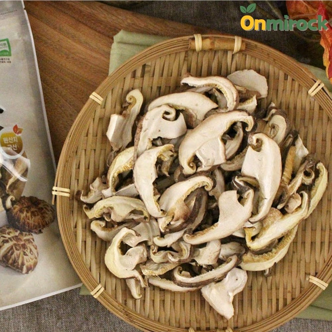 온미락 국내산 건나물 곤드레 취나물 토란대 시래기 무말랭이 고사리 고구마순 미역취 뽕잎, 15. 유기농표고버섯절편 80g