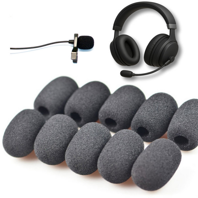 와이엔케이더밸류 핀 마이크 스펀지 커버, 10개, 블랙