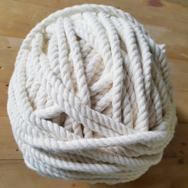 면로프 10mm 100M 스크래쳐 DIY 면줄 면밧줄, 1개, 아이보리