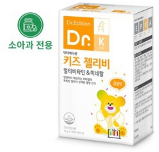 어린이 영양제 닥터에디션 젤리비 멀티비타민 & 미네랄 30포, 2개
