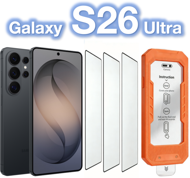 압도적 터치감 갤럭시 S26 울트라 S25 Edge S24 + 강화 강화유리 액정 보호 먼지완벽제거 3장, 3개