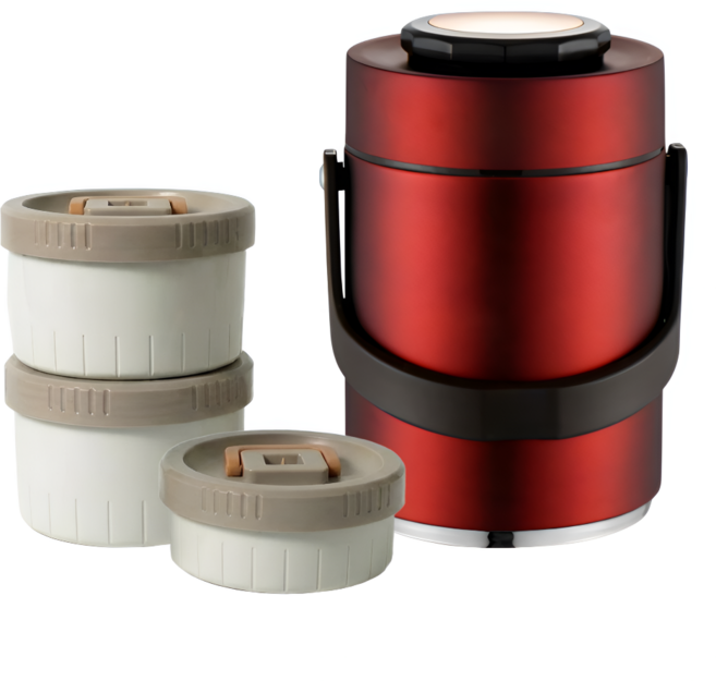 코코리브 롱타임 보온도시락, 1개, 레드