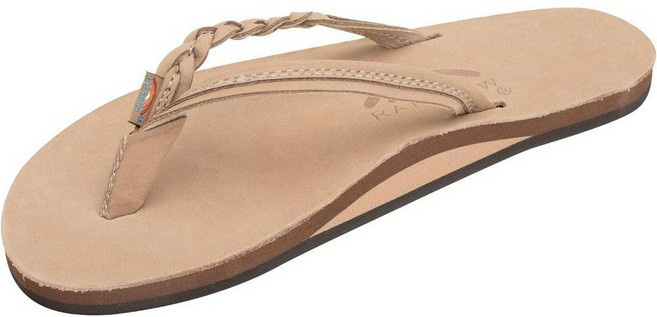 레인보우샌들(Rainbow Sandals)여성용 Flirty Braidy 프리미어가죽 싱글브레이드