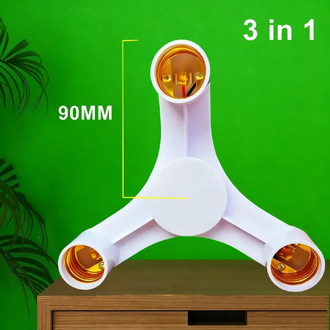 다양한 E27 소켓 스플리터 E27에서 E27로 LED 전구 램프 홀더 2in1/3in1/4in1/5in1/6in1 LED 램프 소켓 전, 07 3in1