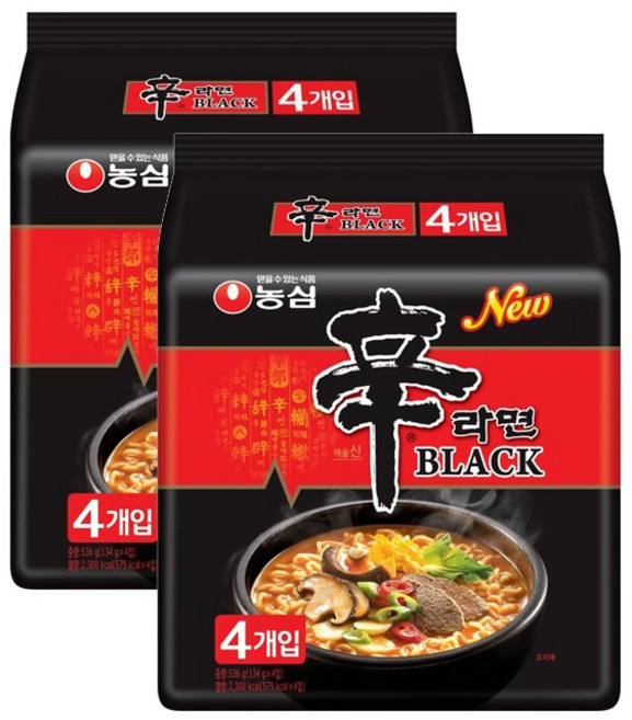 신라면 블랙 134g, 8개