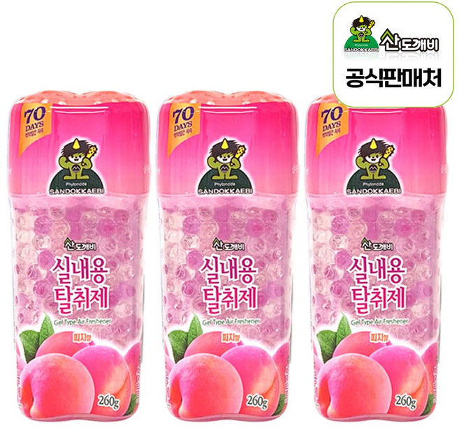 산도깨비 실내용탈취제, 260g, 3개