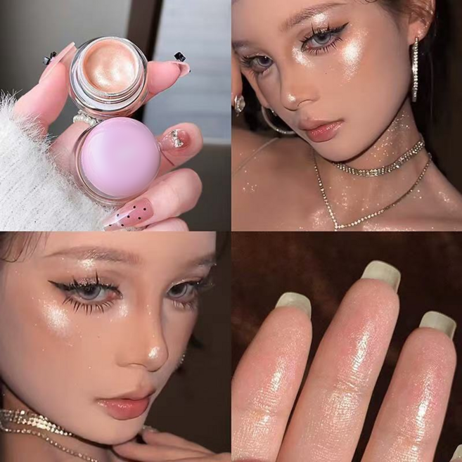 환상적인 색상의 빛나는 하이라이트크림 물다 모이스 과즙팡 글로시 젤리 펄 톤업, 1개, 01#골드 샴페인