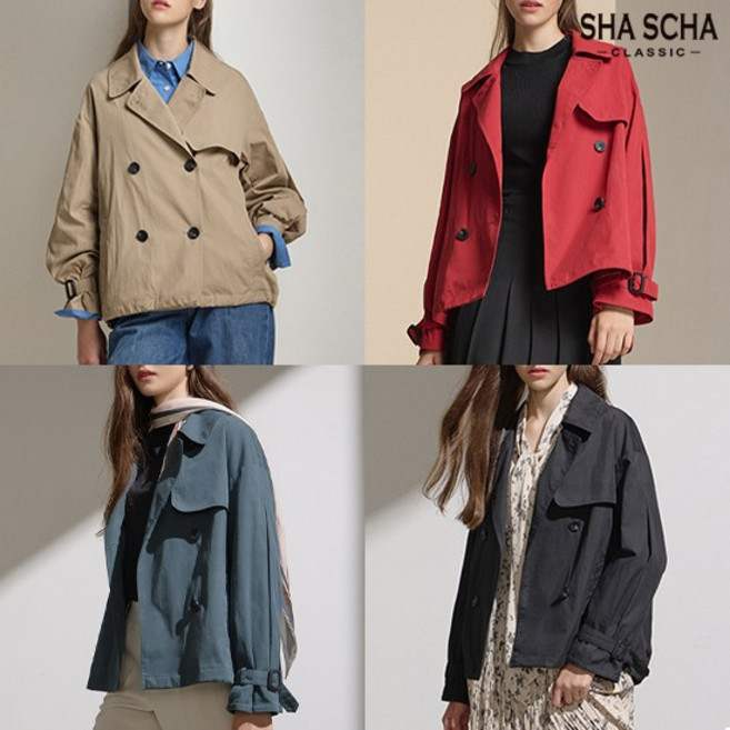 [최초가79900원][홈쇼핑인기] 샤샤 블루종 트렌치 자켓