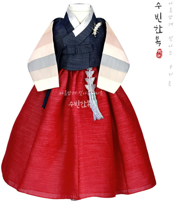 (백일 1~15세)지호여아한복 곤저고리/홍치마