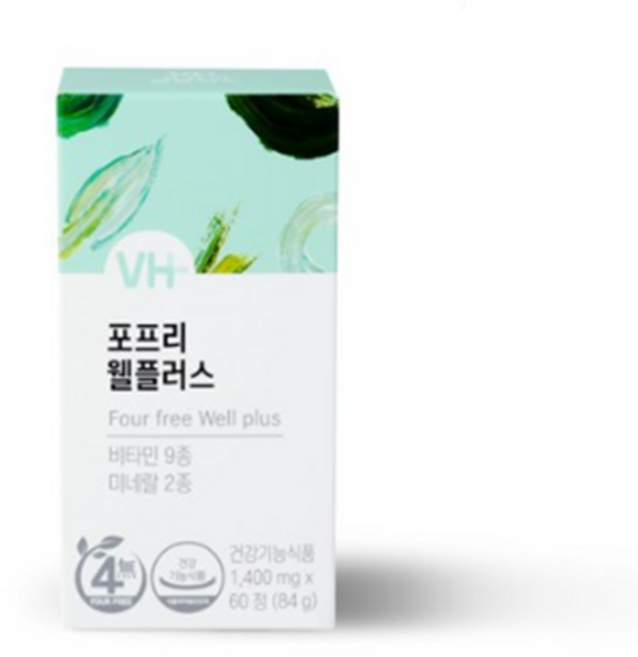 비타민하우스 4FREE 멀티비타민 웰플러스, 9개, 60정