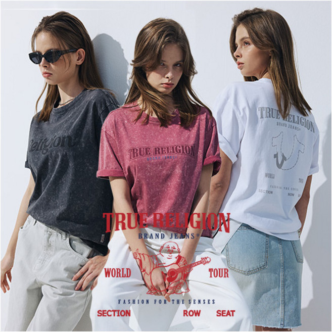 [트루릴리전] () 26SS 여성 NEW 피그먼트 반팔티셔츠 3종