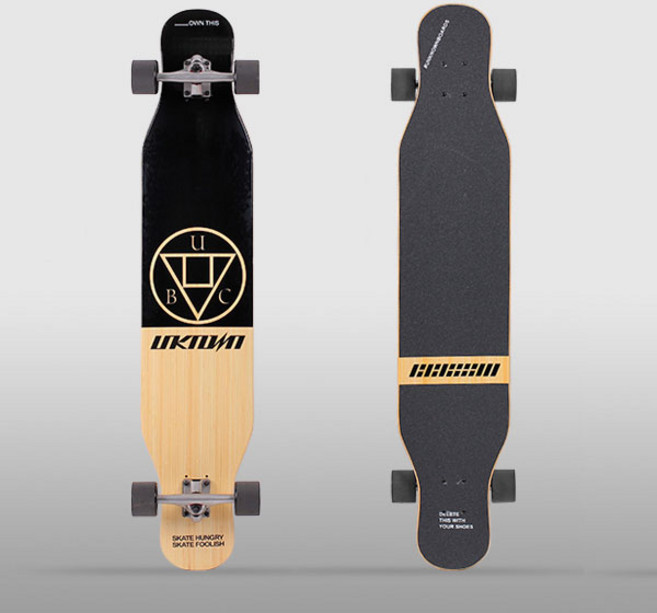 언노운 46인치 롱보드 택1 댄싱 롱보드 스케이트보드, 블랙, 블랙, 1개