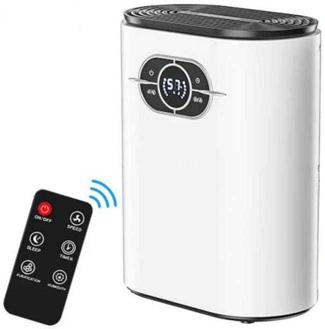 공기청정 제습기 가정용 미니 공기 욕실 건조기 실내 습기 방지 1200ml, 5) Remote Version  미국 플러그