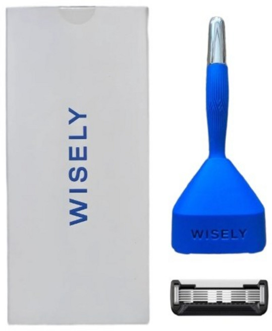 와이즐리 면도기 면도날1개 거치대 세트, 사파이어블루 1세트, 1개