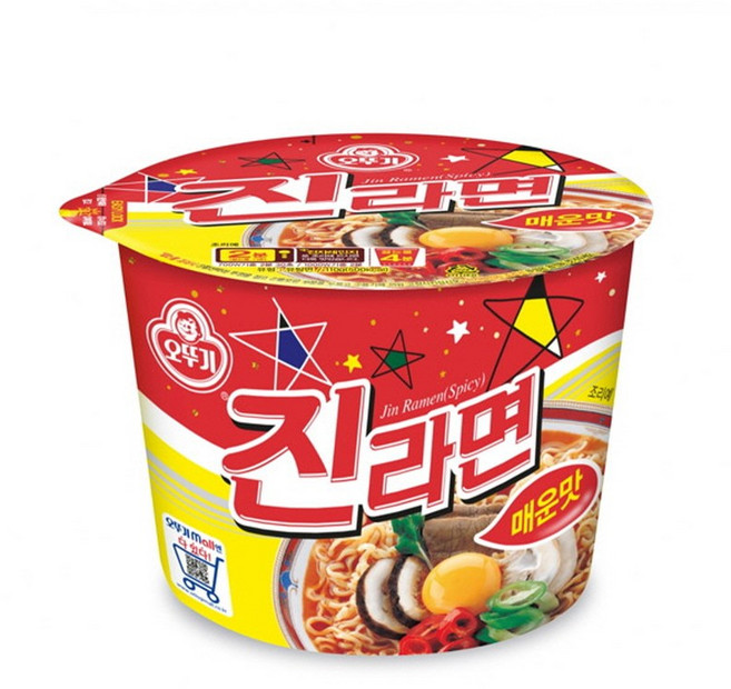 진라면 매운맛 용기 110g, 9개