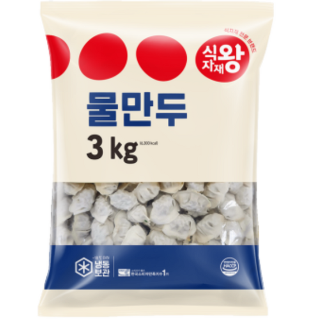 식자재왕 물만두, 1개, 3kg