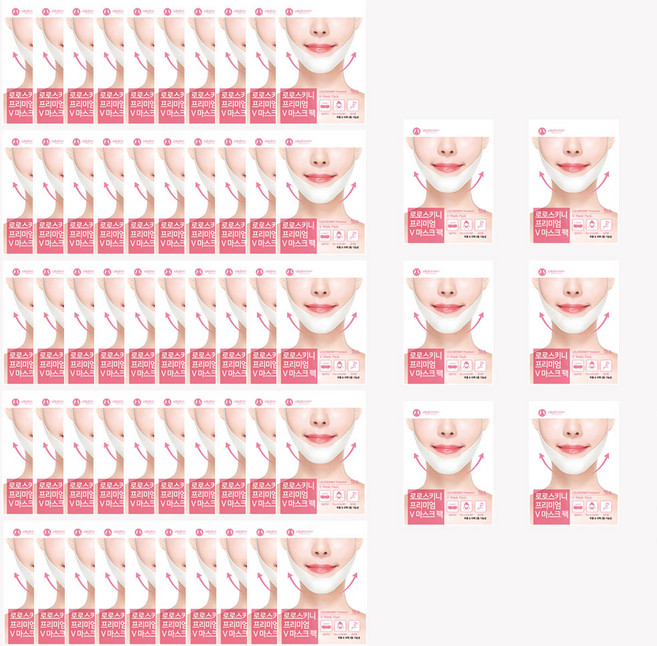 로로스키니 프리미엄 하이드로겔 턱 v 브이라인 리프팅 팩, 1개입, 56개