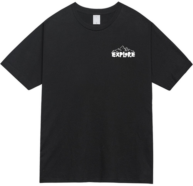 에센셜베이스 남녀공용 익스플로어 면티 반팔 티셔츠