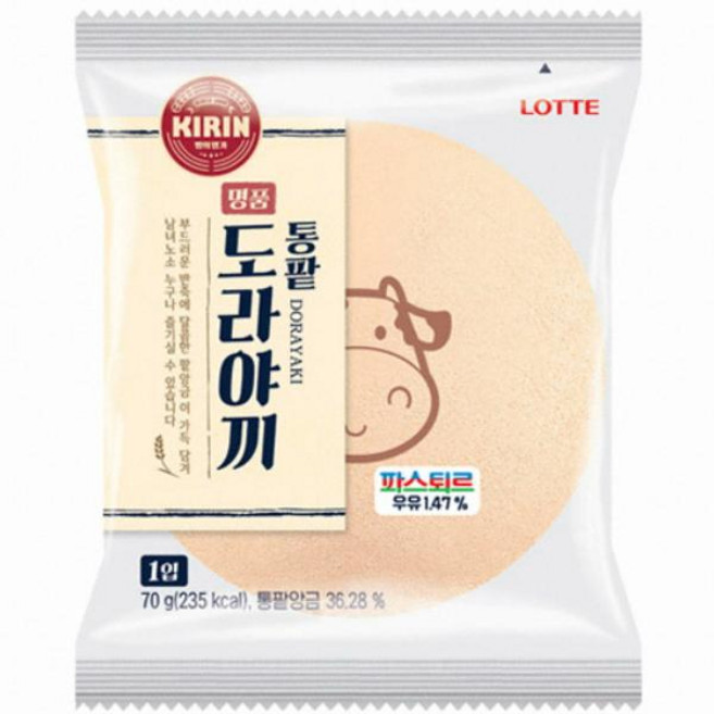 롯데 스위트몰 기린이네통팥도라야끼1입 10봉 70g, 1개