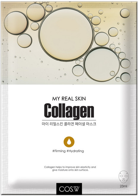 코스더블유 마이리얼스킨 마스크팩 콜라겐, 30매, 1개