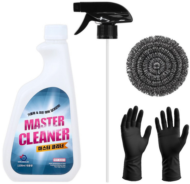 마스터클리너 초강력 주방 기름때제거제 올인원패키지 1100ml, 1개, 1.1L