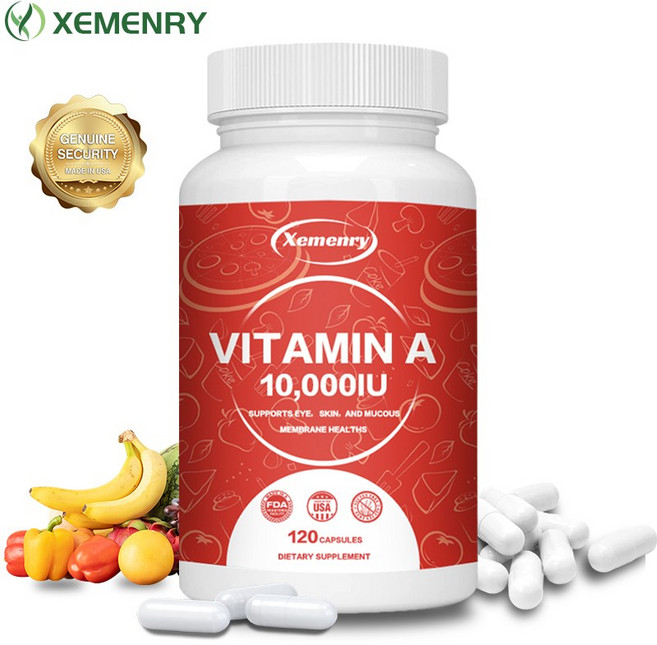 비타민 A 캡슐 - 눈과 시력 건강 눈의 피로 완화 면역력 강화, 2개, 120정