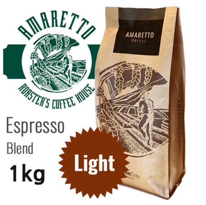갓볶은원두커피 에스프레소 브랜드 라이트로스팅 1kg, 1개, 홀빈(분쇄안함)