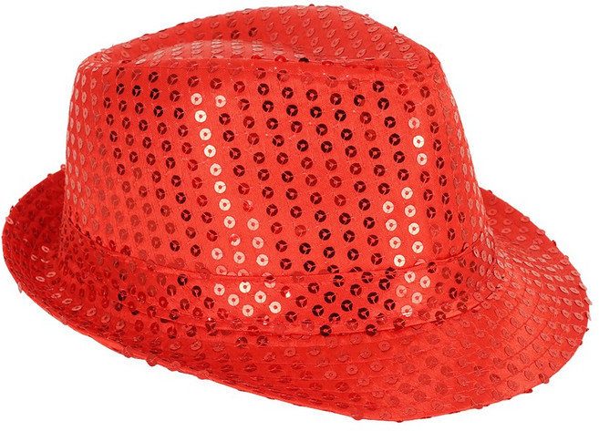 파티짱 반짝이 모자 무대 스팽글 행사 중절모 페도라, 반짝이모자 (레드/L), 1개
