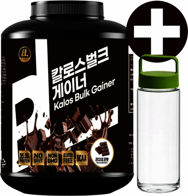 칼로스 벌크 게이너 헬스 단백질 보충제 식물성 파우더 쉐이크 리치초코맛 맛있는 단백질보충제, 1개, 3kg