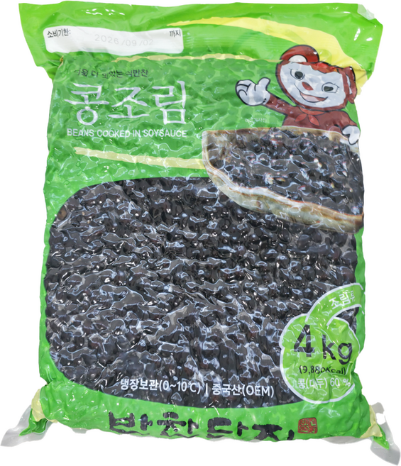 또밥찬 반찬단지 콩조림 4kg 대용량, 1개