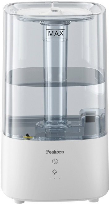 Peakora 대용량 가습기 무소음 무드등 가정용 사무실용, 화이트