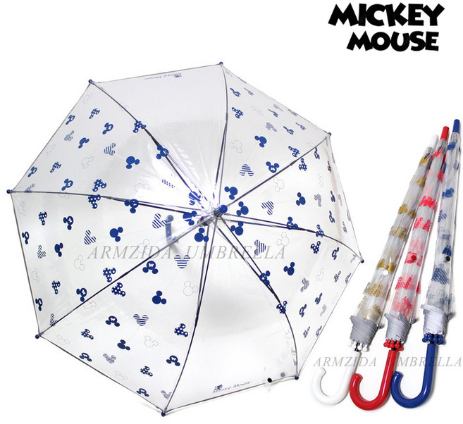디즈니 아름지다 미키 POE 투명우산 아동우산(초등학생우산) 아동우산