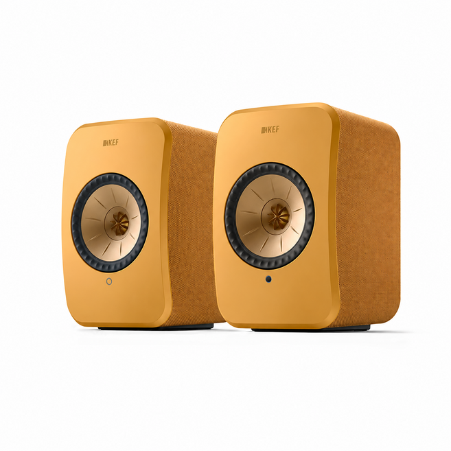 KEF LSX II 프리미엄 무선 하이파이 스피커 / 전용 P1 DESK PAD, 엠버 헤이즈, LSX II (전용스탠드 미포함)