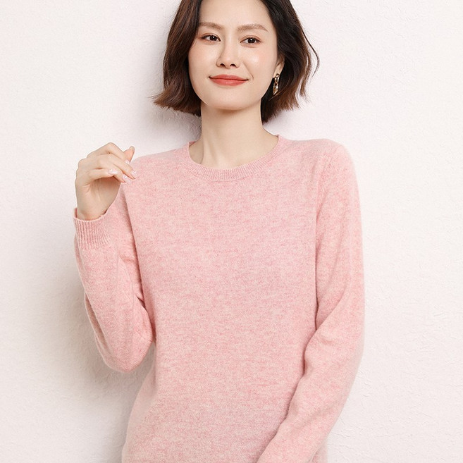 몽골 캐시미어 니트 라운드넥 스웨터 캐시미어100 고비 베이지 M