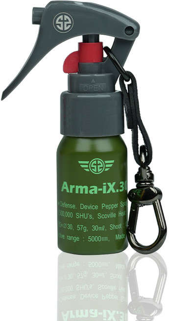 2026년신제품 에스디펜스 Arma-iX3.0 호신용 스프레이 휴대용 페퍼 스프레이 캠핑용 곰퇴치 맹견퇴치, 올리브그린본품(파우치미포함), 1개