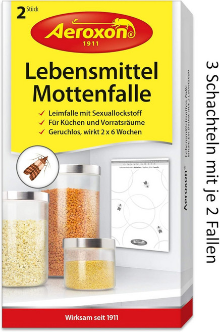 Aeroxon 식품 벌레 트랩 3팩 1팩내 2개입 총 6개