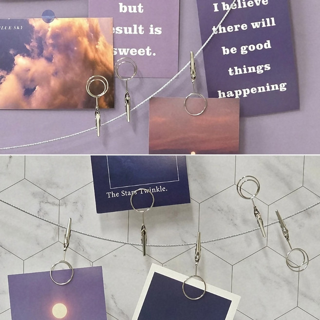 밸류마인드 인생네컷 폴라로이드 포토카드 와이어 사진걸이, 단품