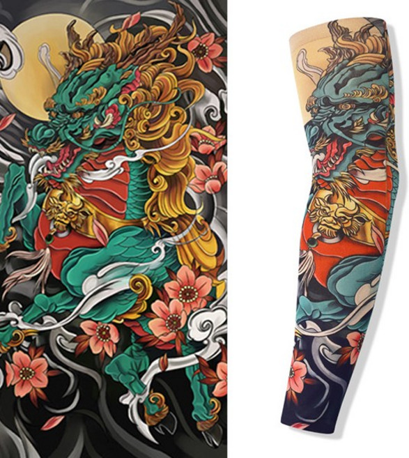 문신 팔토시, 2세트, 블루룡