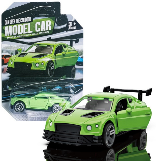【1:60三開門合金模型車】16款合金小汽車 迴力模型小車 超跑模型, 亮光款6-HJC-13/16, 1個