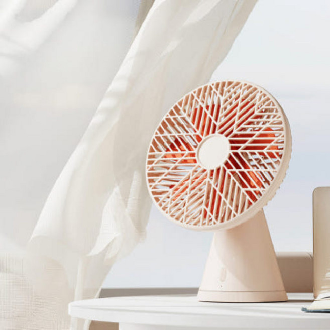 소싱 좌우회전 탁상용 선풍기 FOREST PRO, 미스티(베이지)
